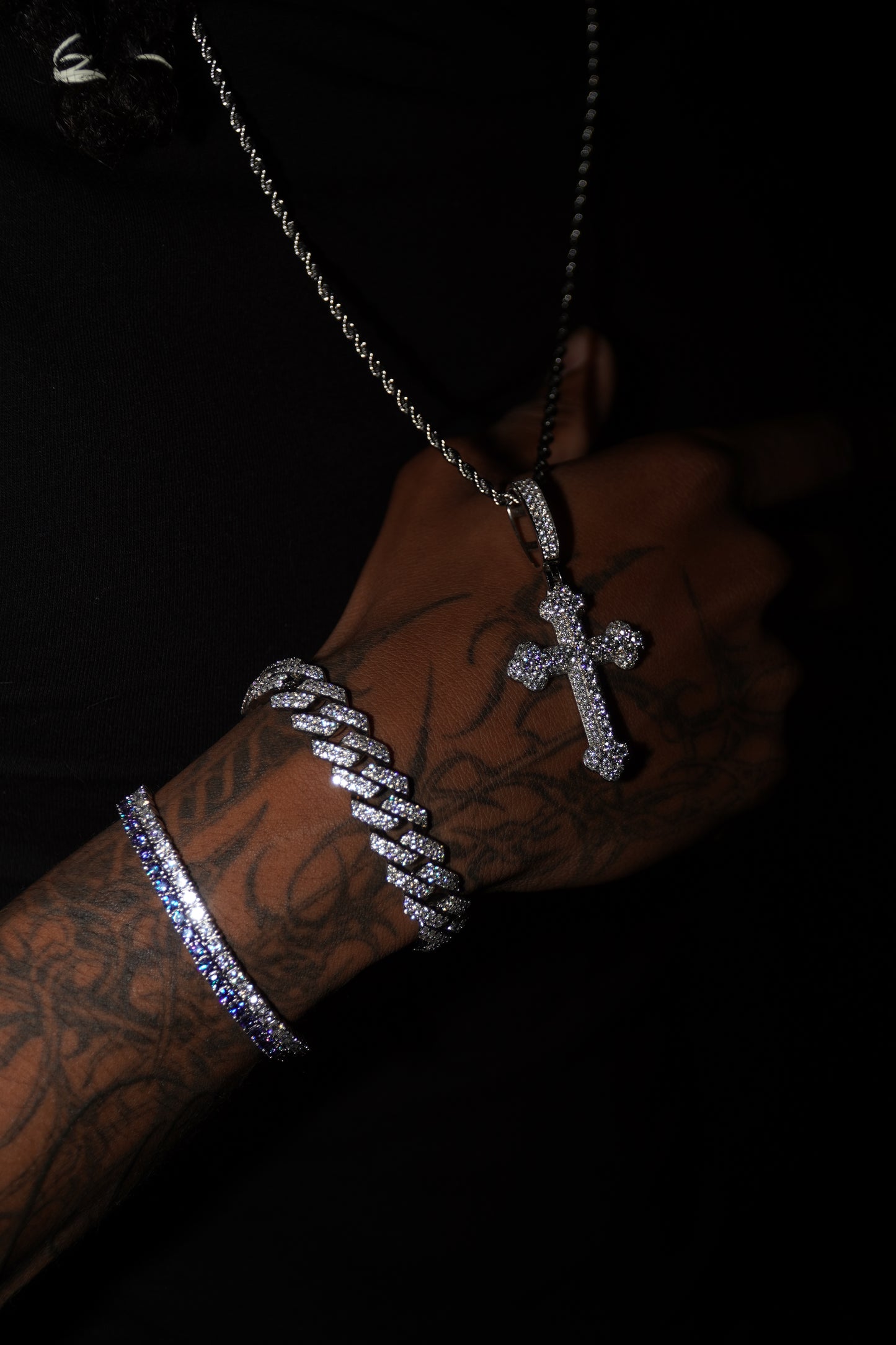 Galaxy Cross Pendant Necklace