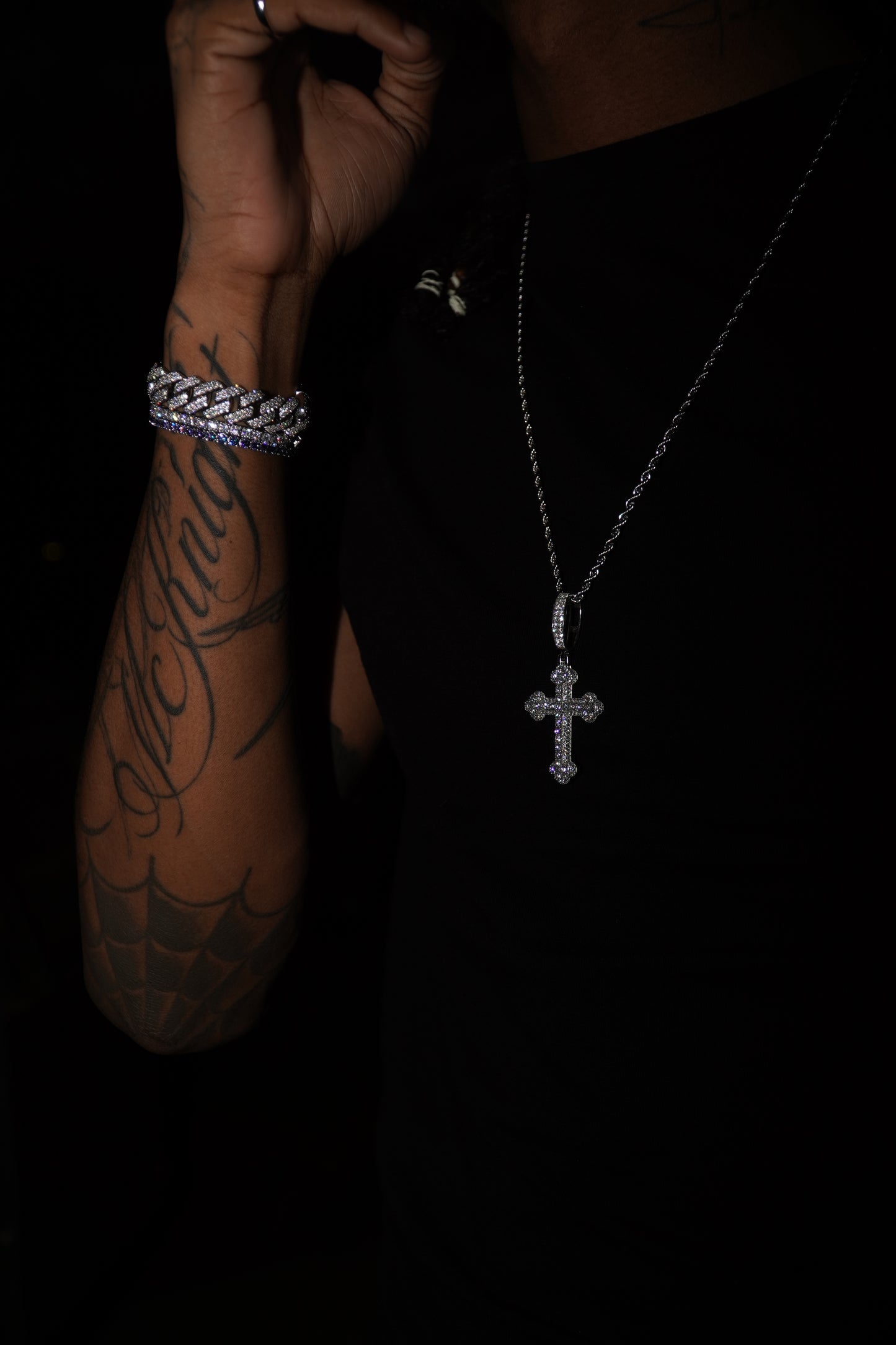 Galaxy Cross Pendant Necklace